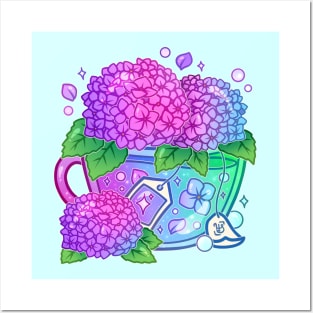 Hydrangea Teacup Posters and Art